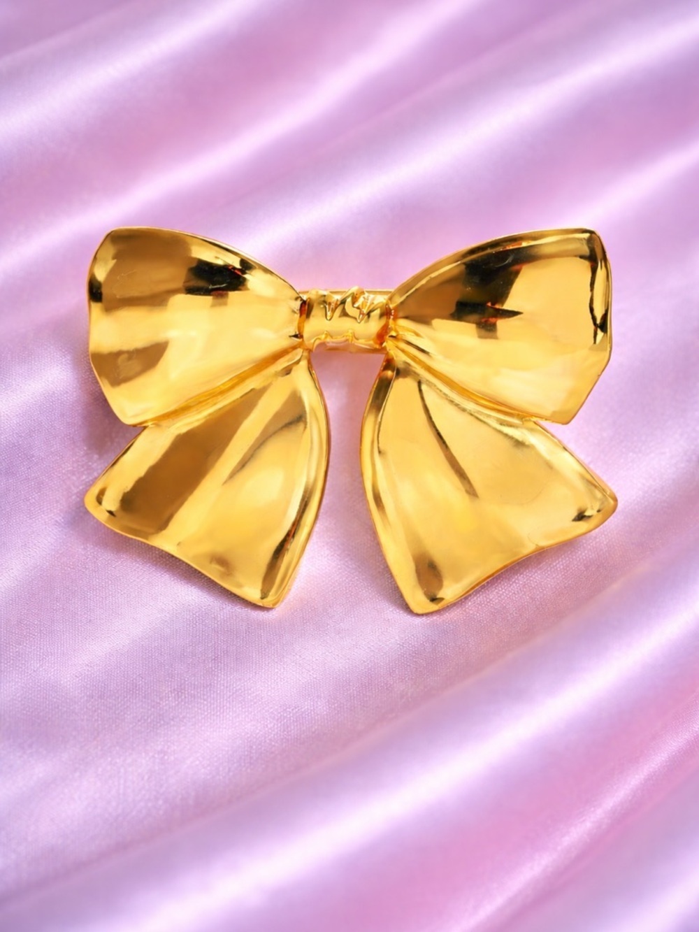 Gold Bow Elegant Brooch